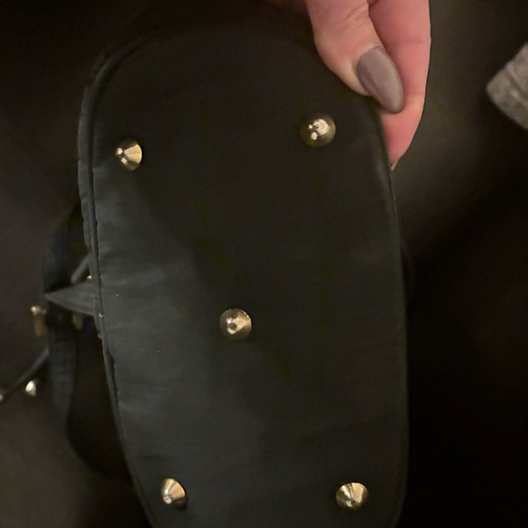 Valentino Orlandi Chic Black Quilted Handbag with Gold Accents. - Picture 10 of 13